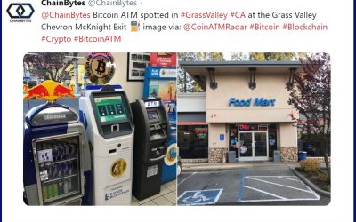 New Bitcoin ATM in California, at the Grass Valley Chevron McKnight Exit