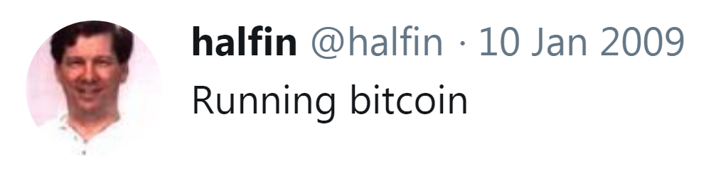 First Bitcoin Tweet