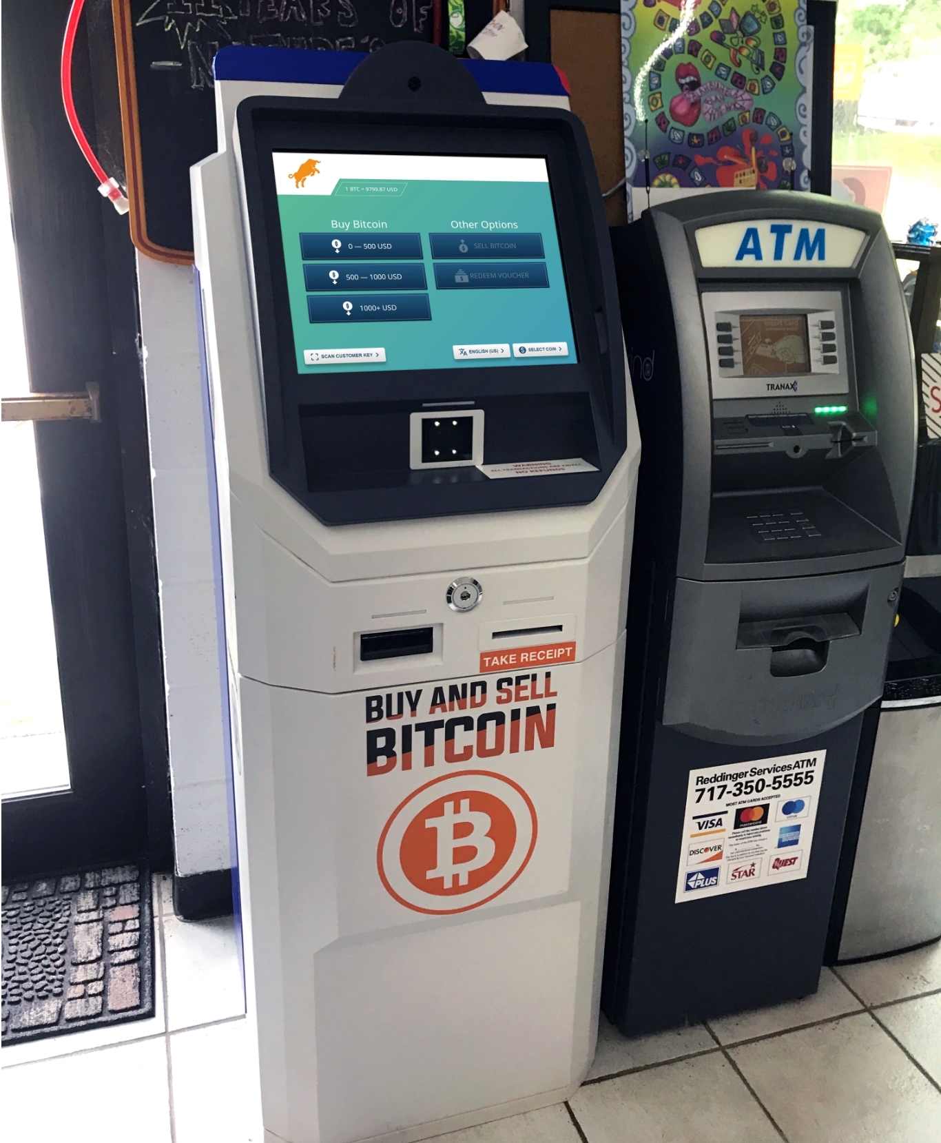 Bitcoin ATM in Middletown allows you to buy bitcoin or sell bitcoin by Satoshi kiosks