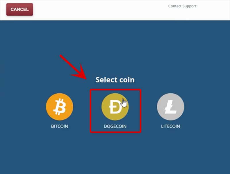 Step 2 Select Doge Coin