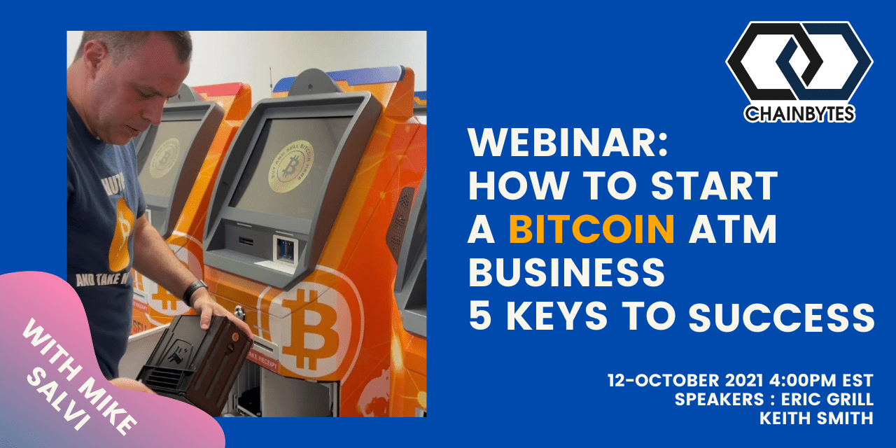 Webinar How to start a BITCOIN atm business in 5 keys for sucess