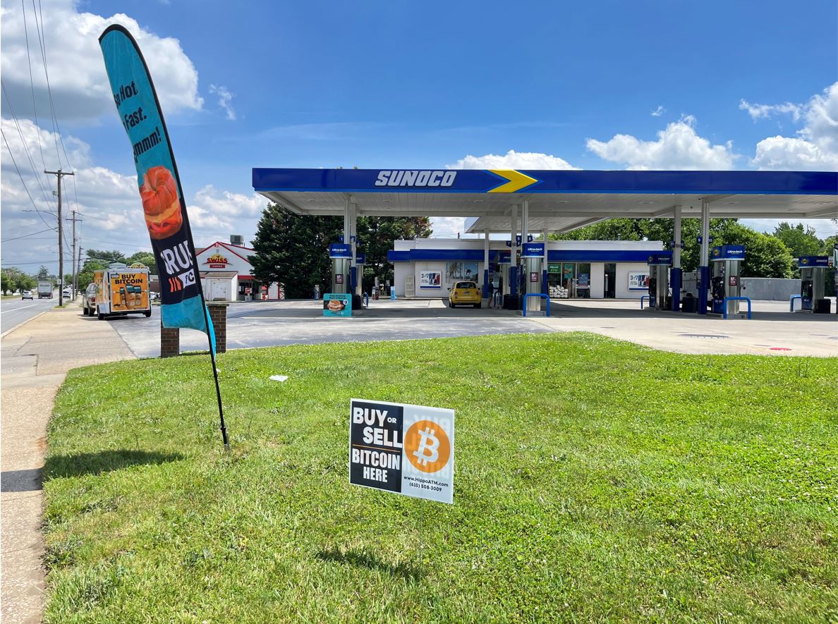 Broomall bitcoin ATM at A-plus sunoco gas station