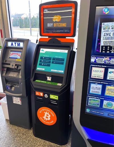 ChainBytes Universal Bitcoin ATM with a top screen
